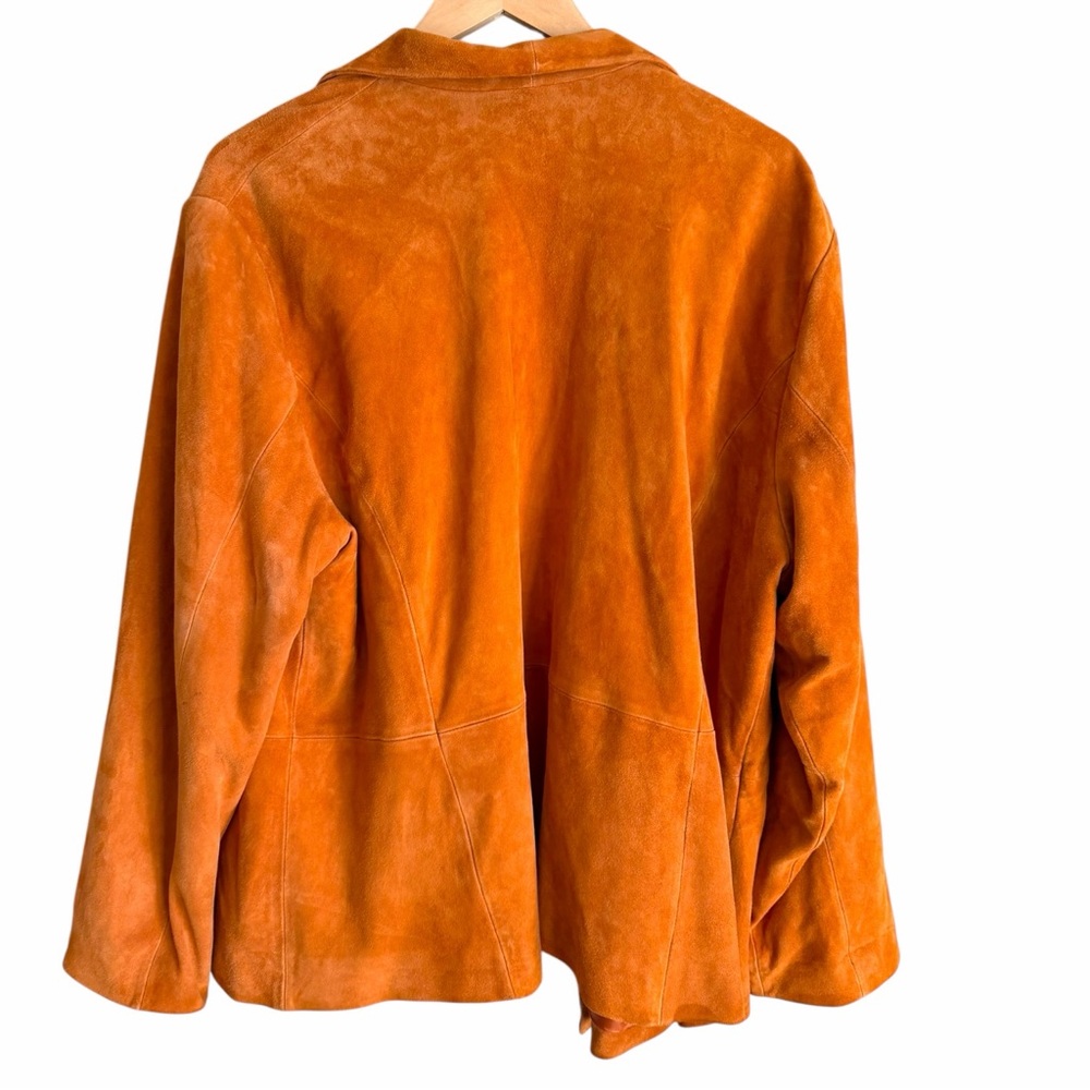 Eileen Fischer Bohemian Pumpkin Suede Jacket Size 3X - Picture 12 of 12